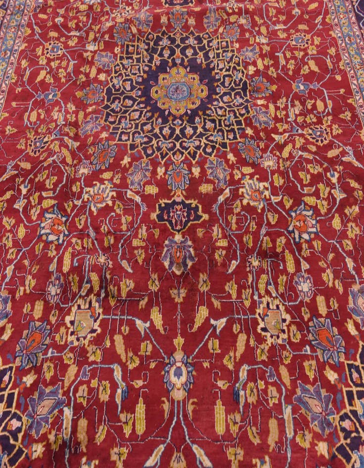 Detail image of  9' 9 x 12' 6  Hand Knotted Kashmar Persian Wool Rug