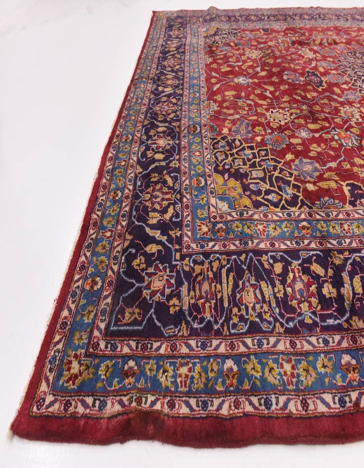 Detail image of  9' 9 x 12' 6  Hand Knotted Kashmar Persian Wool Rug