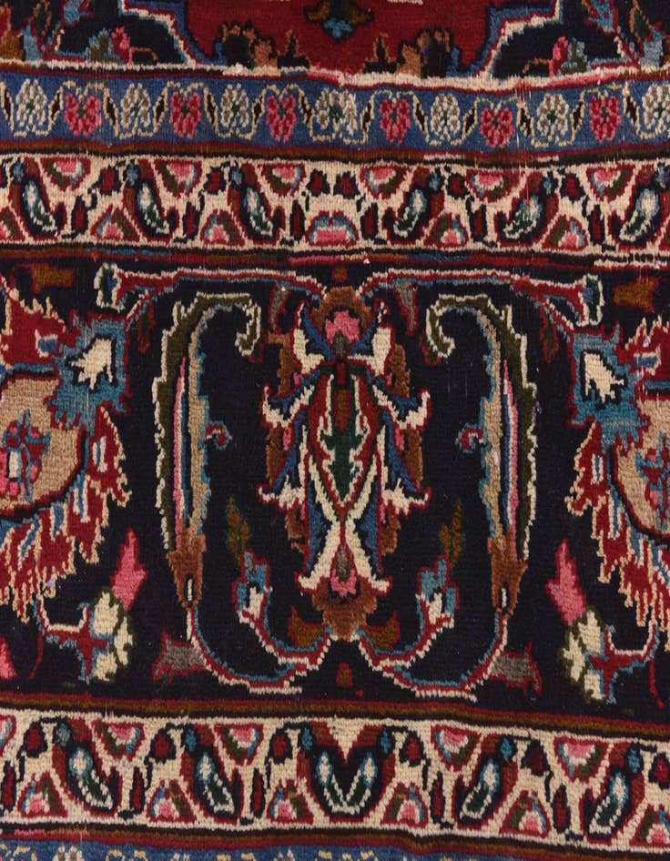 Detail image of 9' 9 x 12' 5 Hand Knotted Kashmar Persian Wool Rug