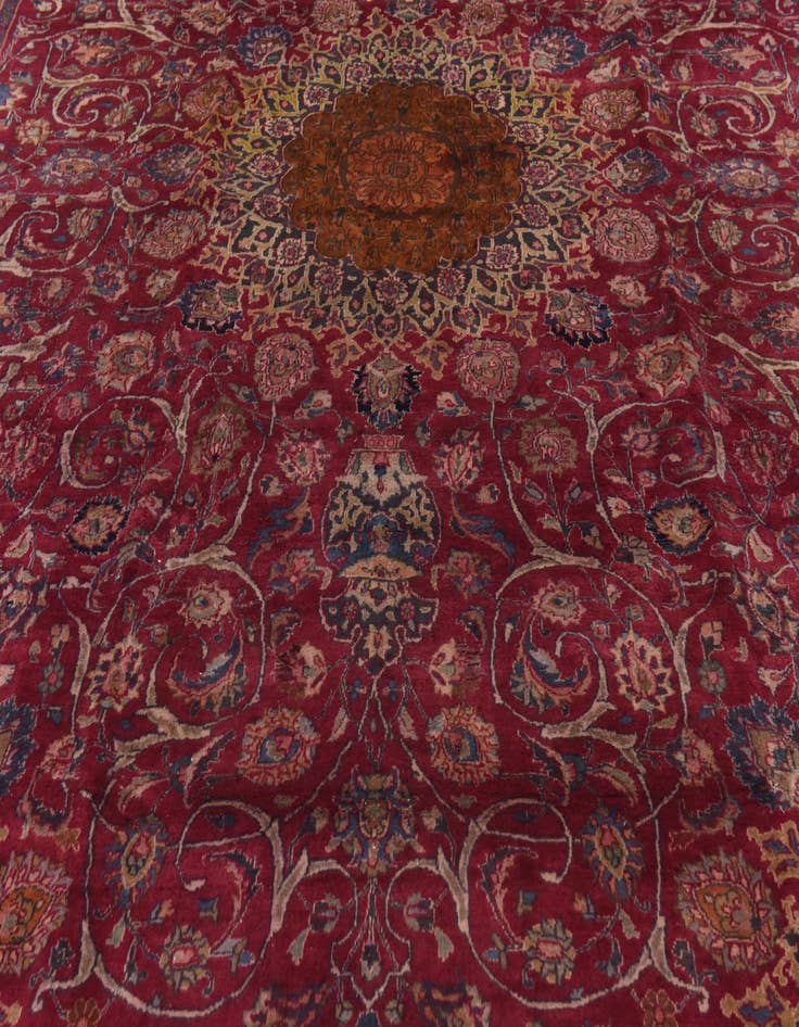 Detail image of  9' 9 x 12' 10  Hand Knotted Kashmar Persian Wool Rug