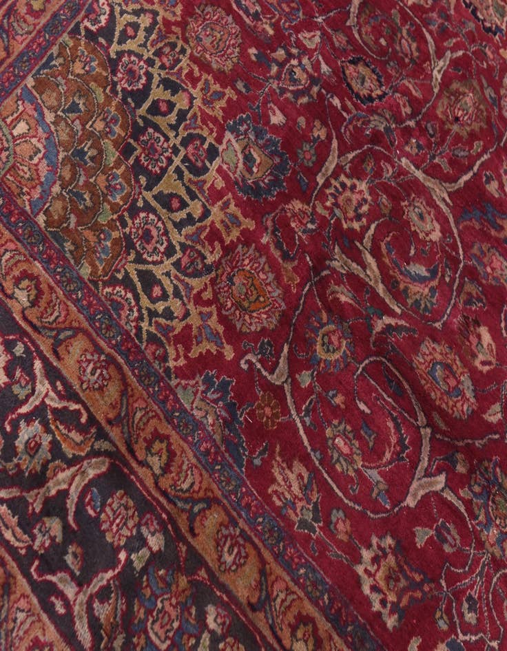 Detail image of  9' 9 x 12' 10  Hand Knotted Kashmar Persian Wool Rug