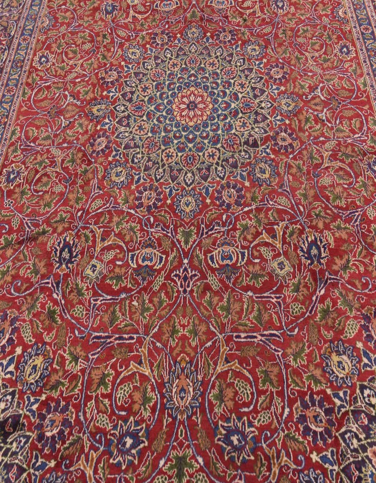 Detail image of  9' 8 x 12' 7  Hand Knotted Kashmar Persian Wool Rug