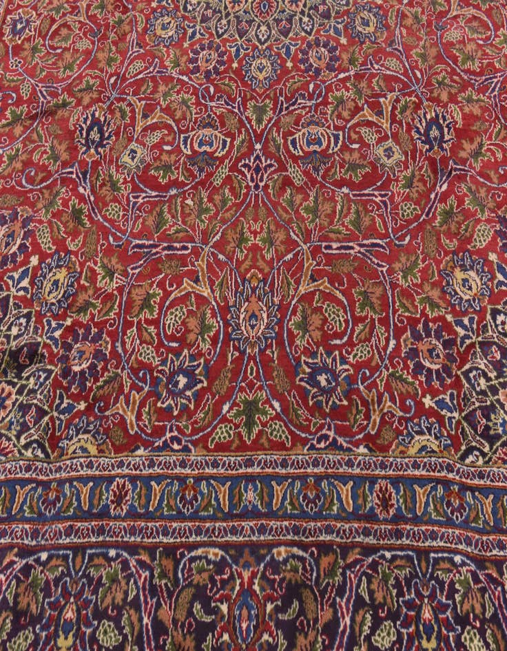 Detail image of  9' 8 x 12' 7  Hand Knotted Kashmar Persian Wool Rug