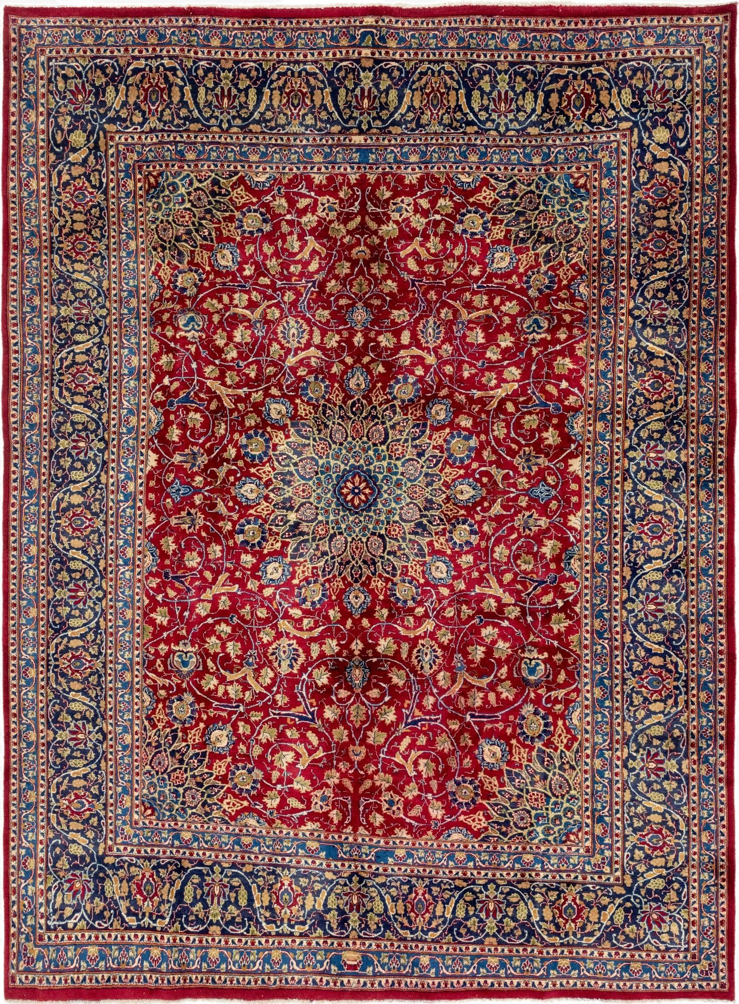  9' 7 x 13'  Hand Knotted Kashmar Persian Wool Rug
