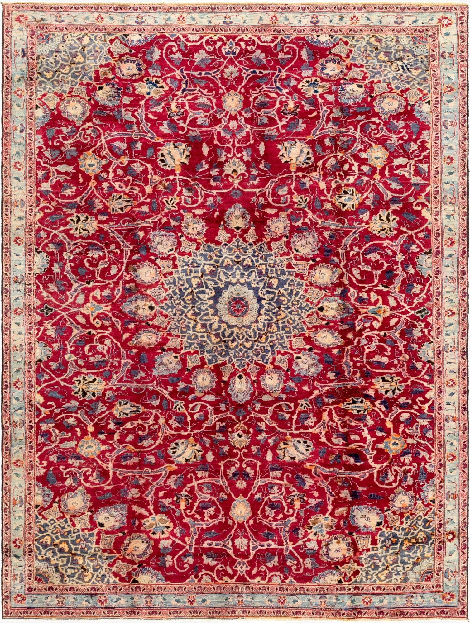  6' 10 x 9' 6  Hand Knotted Kashmar Persian Wool Rug