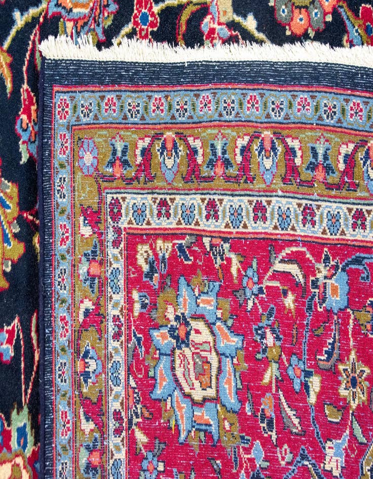 Detail image of  9' 9 x 13' 5  Hand Knotted Kashmir Persian Wool Rug