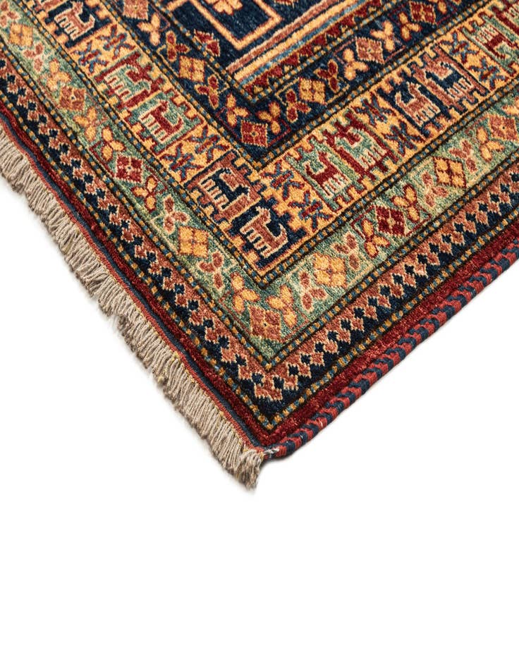 Detail image of  6' 1 x 9' 1  Hand Knotted Kazak Wool Rug