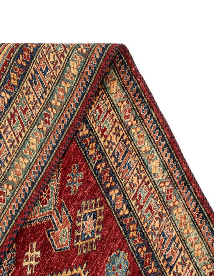 Detail image of  6' 1 x 9' 1  Hand Knotted Kazak Wool Rug