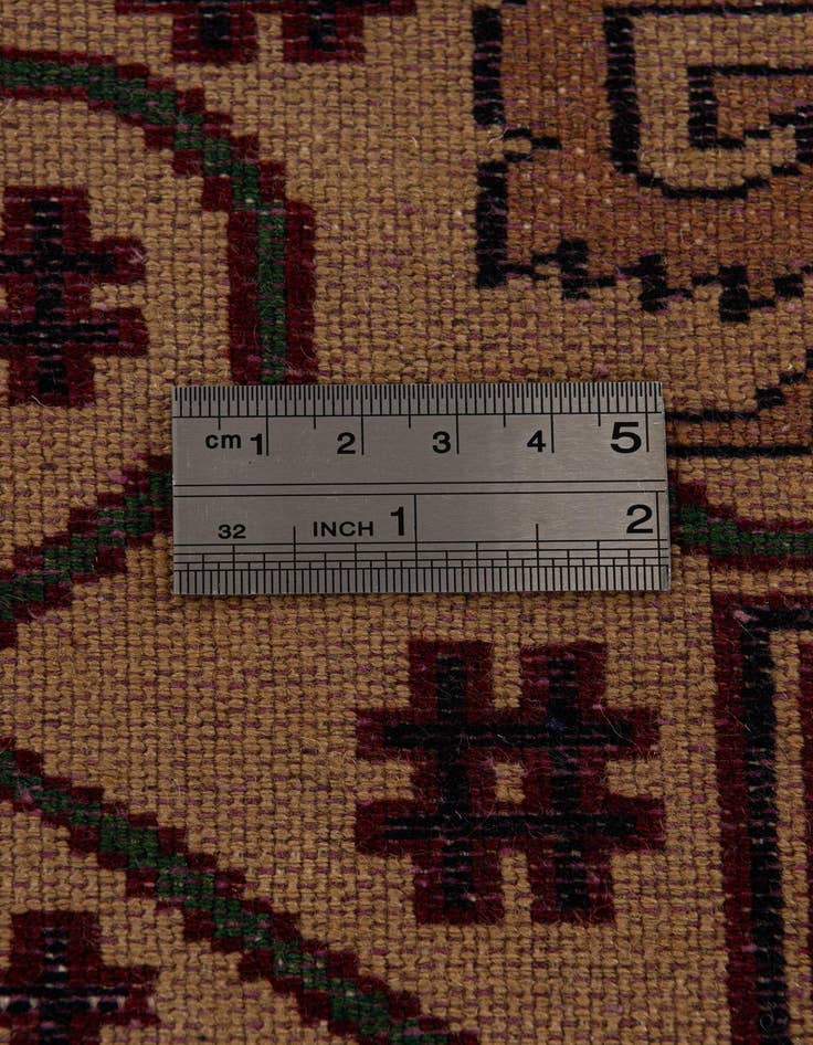 Detail image of  4' 1 x 7' 1  Hand Knotted Kazak Oriental Wool Rug