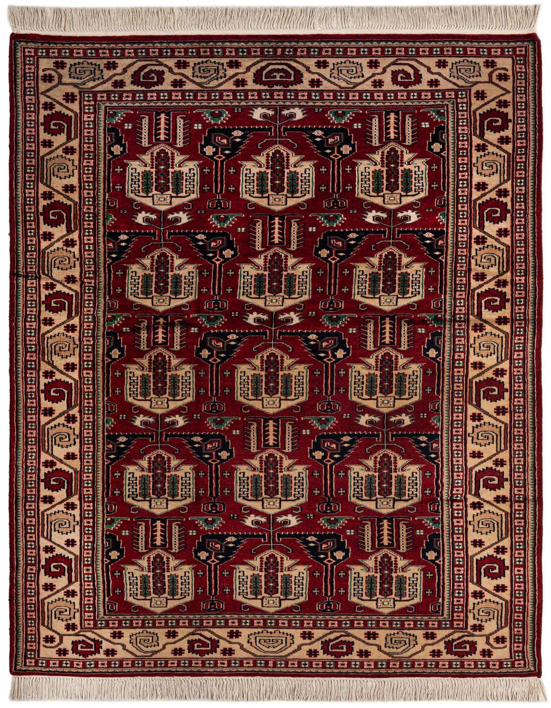 Primary image  4' 1 x 7' 1  Hand Knotted Kazak Oriental Wool Rug