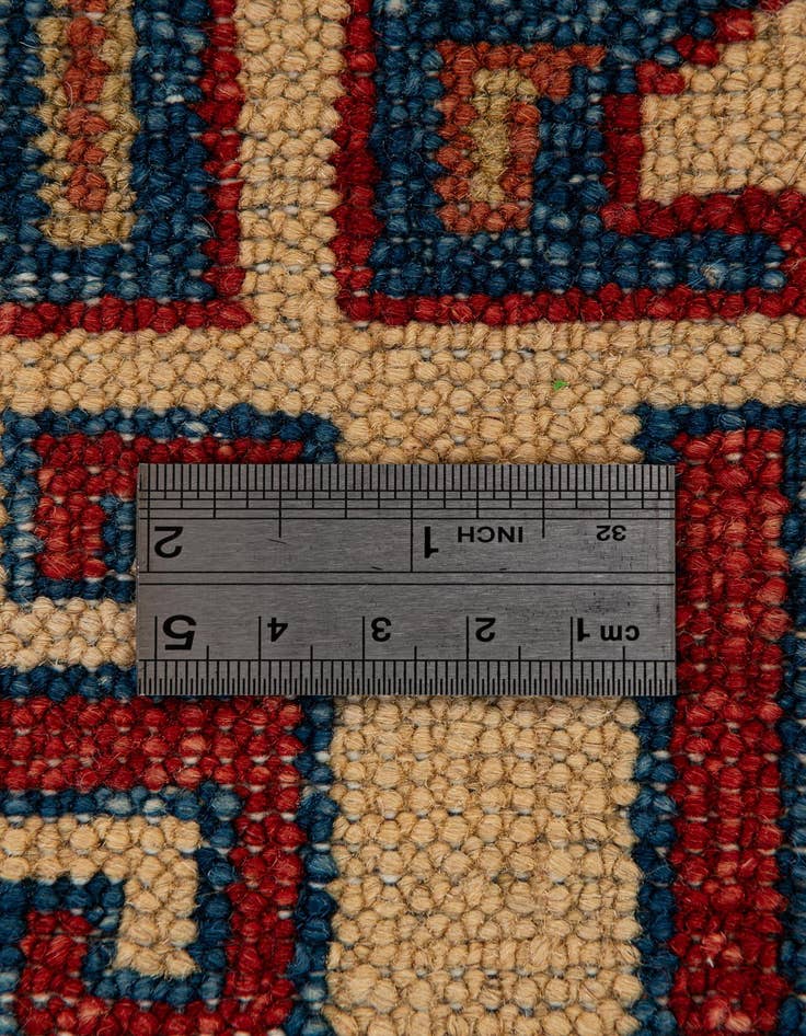 Detail image of  4' 9 x 7' 2  Hand Knotted Kazak Wool Rug