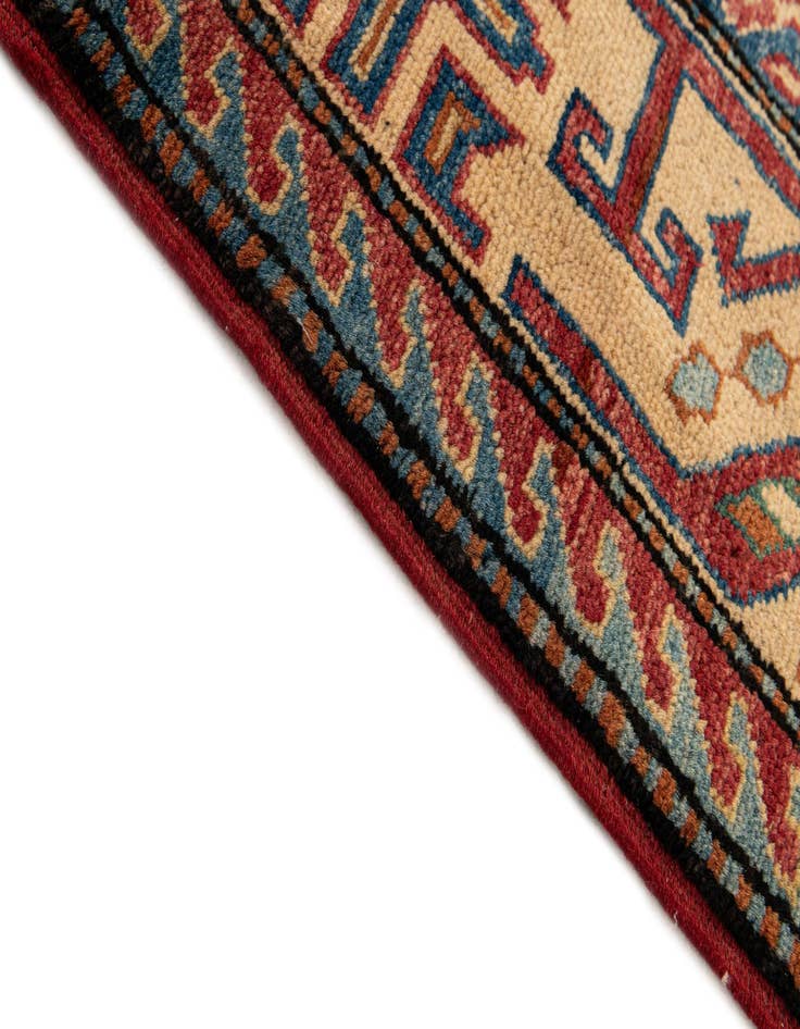 Detail image of  4' 9 x 7' 2  Hand Knotted Kazak Wool Rug