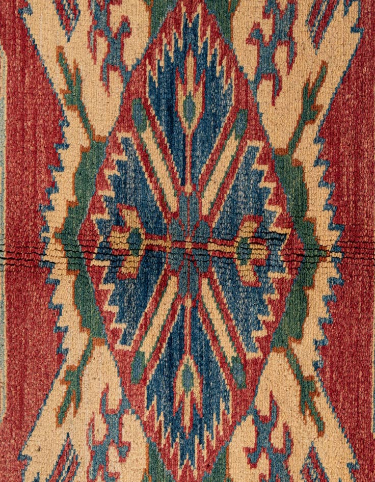 Detail image of  4' 9 x 7' 2  Hand Knotted Kazak Wool Rug