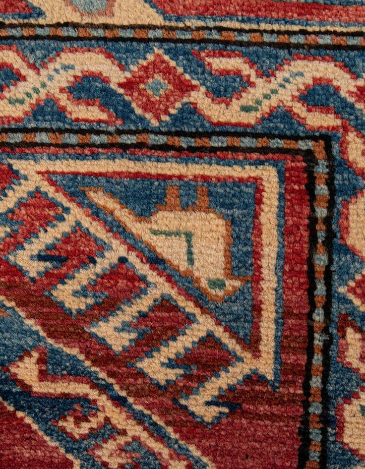 Detail image of  4' 9 x 7' 2  Hand Knotted Kazak Wool Rug