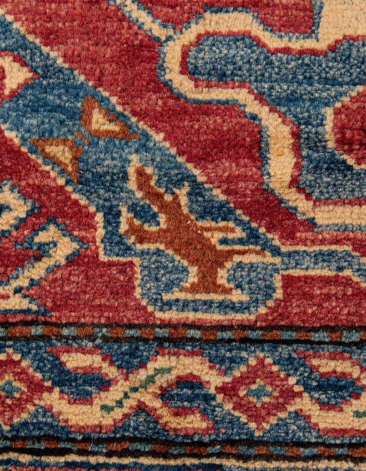 Detail image of  4' 9 x 7' 2  Hand Knotted Kazak Wool Rug