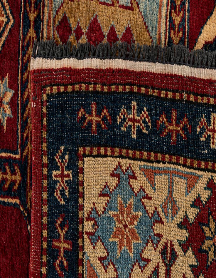 Detail image of  5' 11 x 8' 8  Hand Knotted Kazak Wool Rug