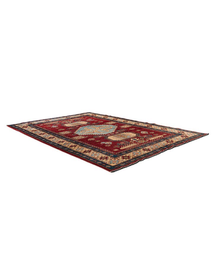 Detail image of  5' 11 x 8' 8  Hand Knotted Kazak Wool Rug