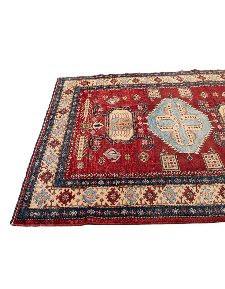 Detail image of  5' 11 x 8' 8  Hand Knotted Kazak Wool Rug