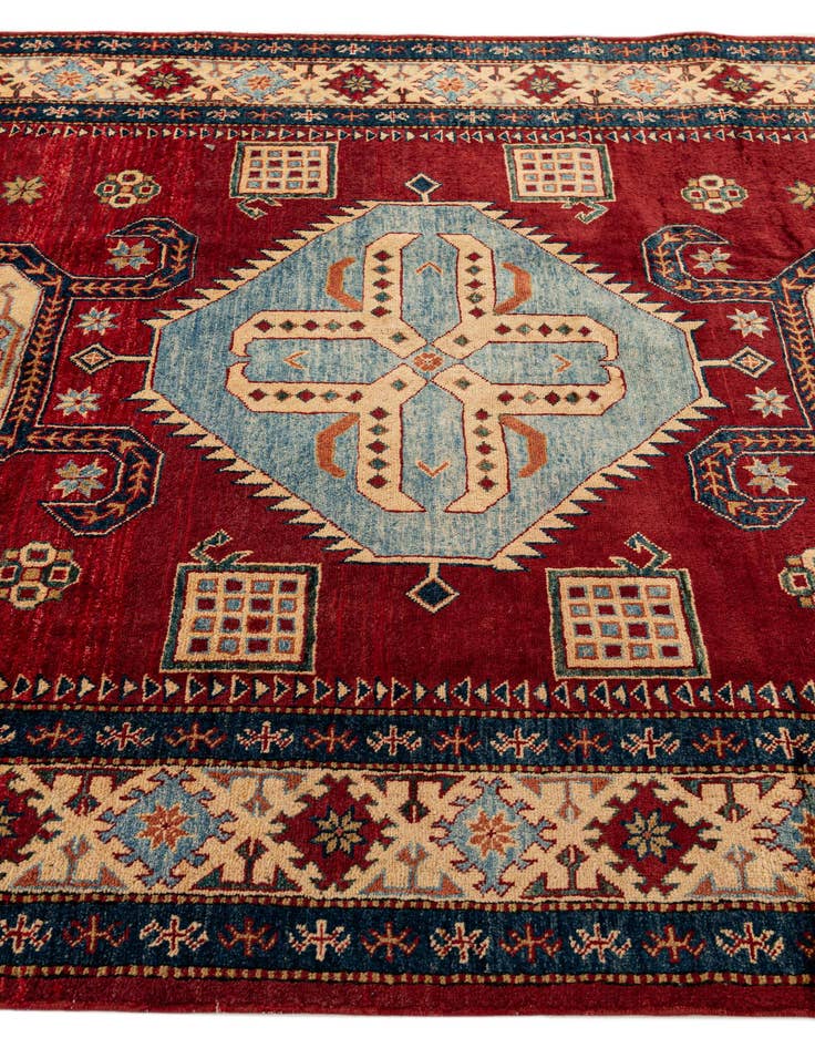 Detail image of  5' 11 x 8' 8  Hand Knotted Kazak Wool Rug