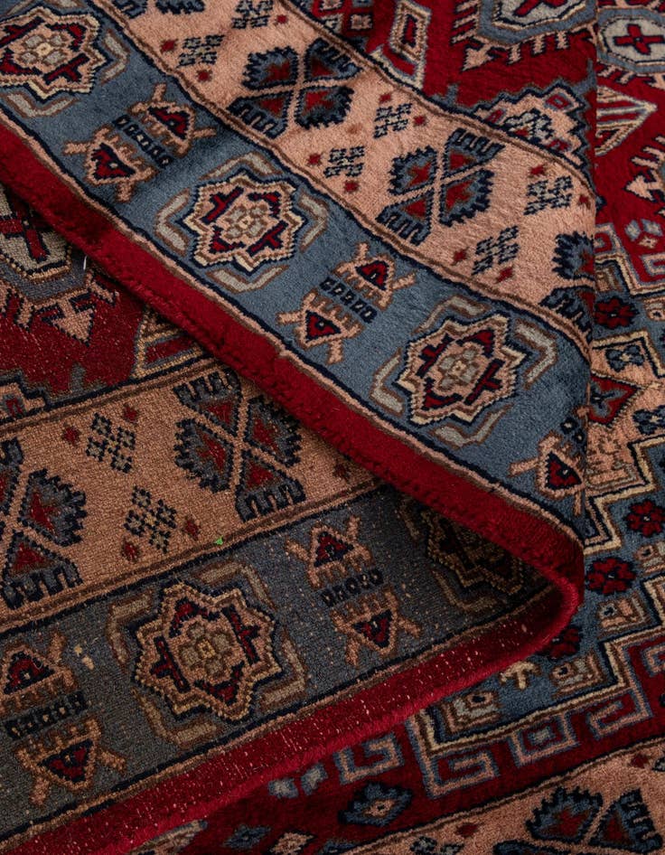 Detail image of  4' 2 x 5' 8  Hand Knotted Kazak Oriental Wool Rug
