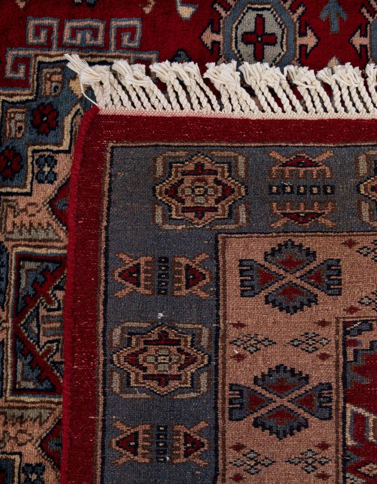 Detail image of  4' 2 x 5' 8  Hand Knotted Kazak Oriental Wool Rug
