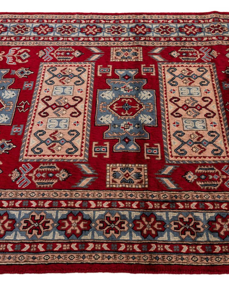 Detail image of  4' 1 x 6' 4  Hand Knotted Kazak Oriental Wool Rug