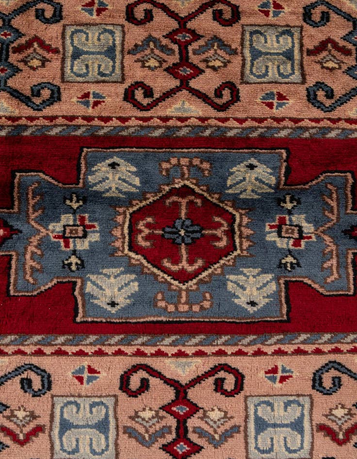 Detail image of  4' 1 x 6' 4  Hand Knotted Kazak Oriental Wool Rug