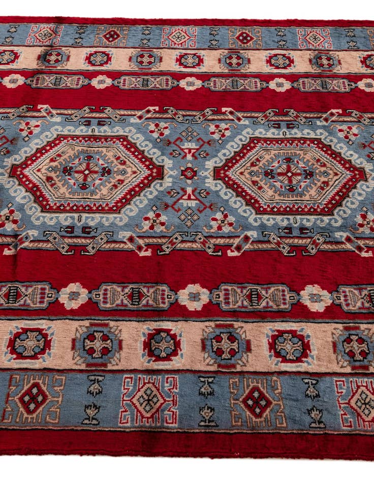 Detail image of  4' 2 x 5' 10  Hand Knotted Kazak Oriental Wool Rug