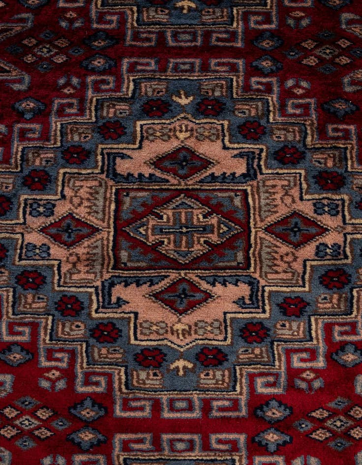 Detail image of  4' 1 x 5' 11  Hand Knotted Kazak Oriental Wool Rug