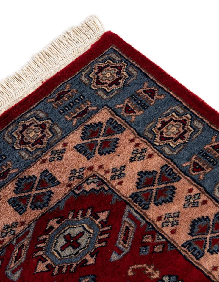 Detail image of  4' 1 x 5' 11  Hand Knotted Kazak Oriental Wool Rug