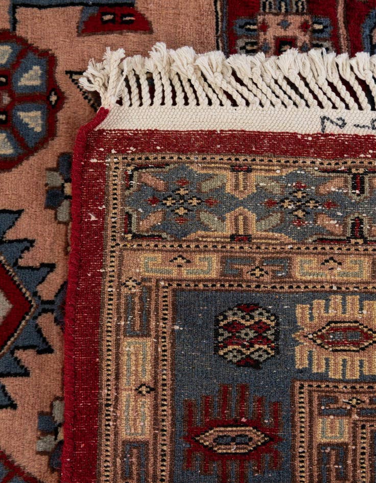 Detail image of  4' 1 x 6'  Hand Knotted Kazak Oriental Wool Rug