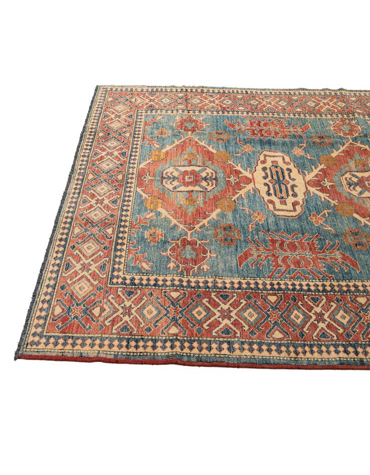 Detail image of  5' 11 x 7' 11  Hand Knotted Kazak Oriental Wool Rug