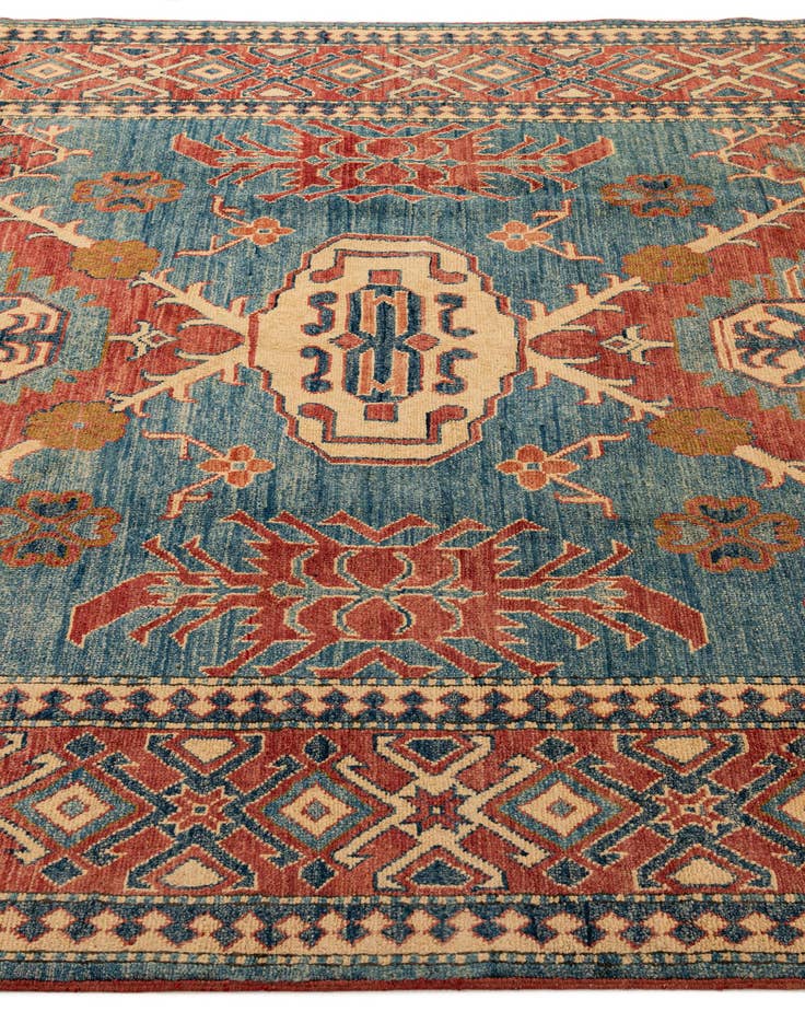 Detail image of  5' 11 x 7' 11  Hand Knotted Kazak Oriental Wool Rug
