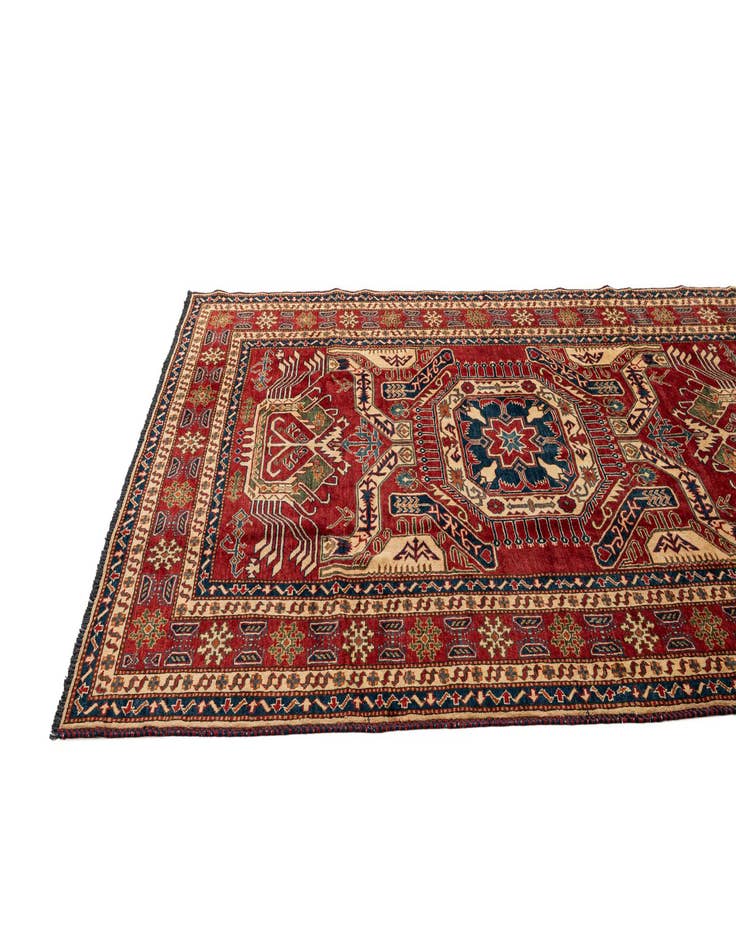 Detail image of  5' 11 x 8' 4  Hand Knotted Kazak Oriental Wool Rug