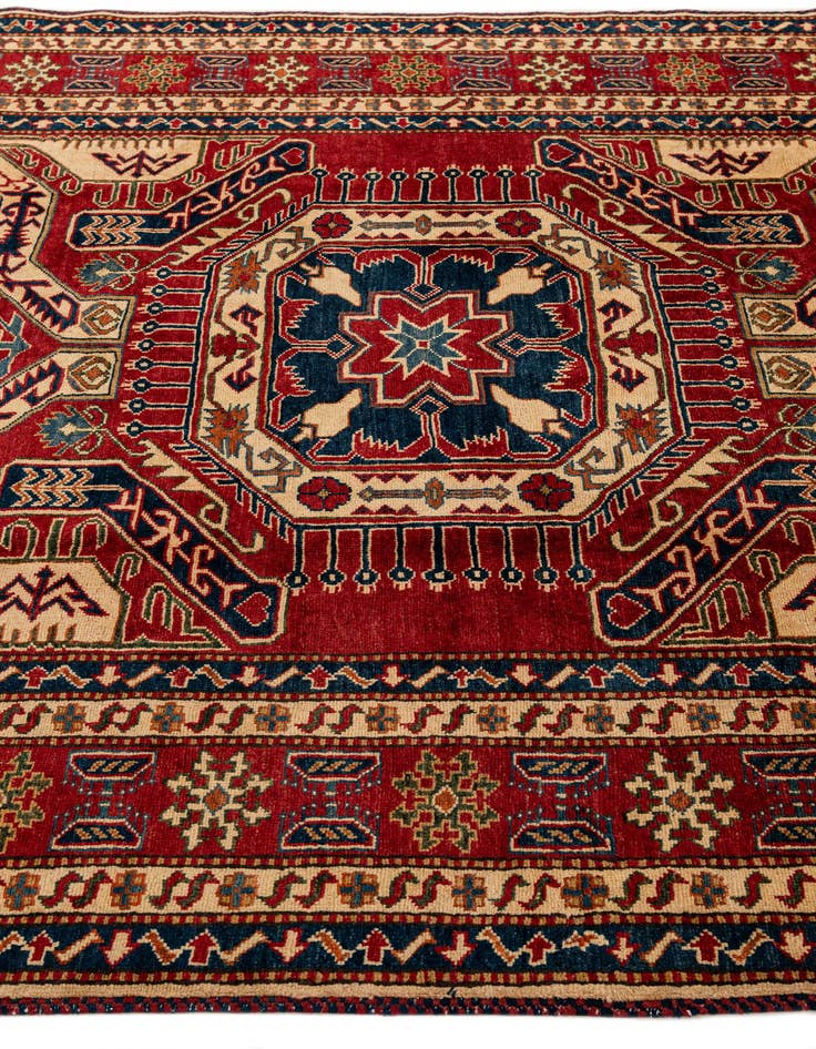 Detail image of  5' 11 x 8' 4  Hand Knotted Kazak Oriental Wool Rug