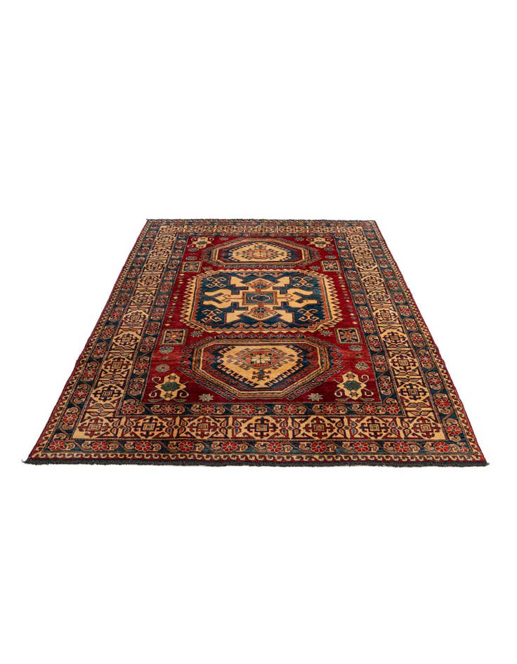 Detail image of  6' 1 x 8' 8  Hand Knotted Kazak Oriental Wool Rug