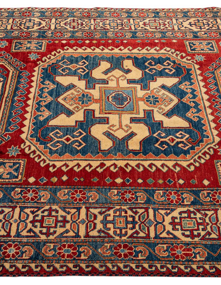 Detail image of  6' 1 x 8' 8  Hand Knotted Kazak Oriental Wool Rug