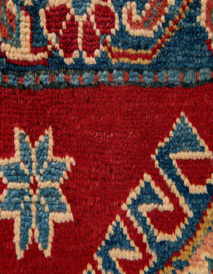 Detail image of  6' 1 x 8' 8  Hand Knotted Kazak Oriental Wool Rug