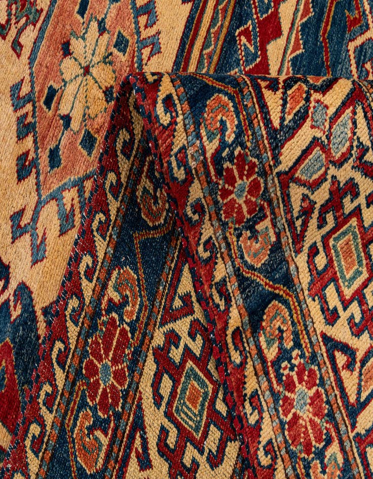 Detail image of  6' 1 x 8' 8  Hand Knotted Kazak Oriental Wool Rug
