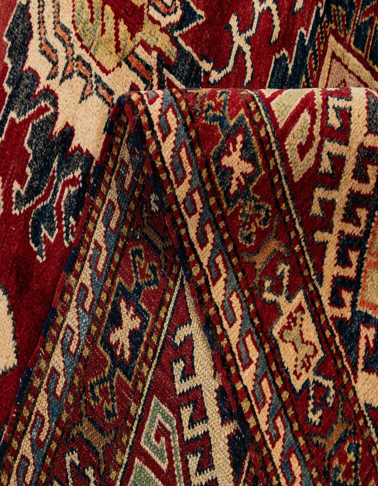 Detail image of  6' 3 x 7' 10  Hand Knotted Kazak Oriental Wool Rug