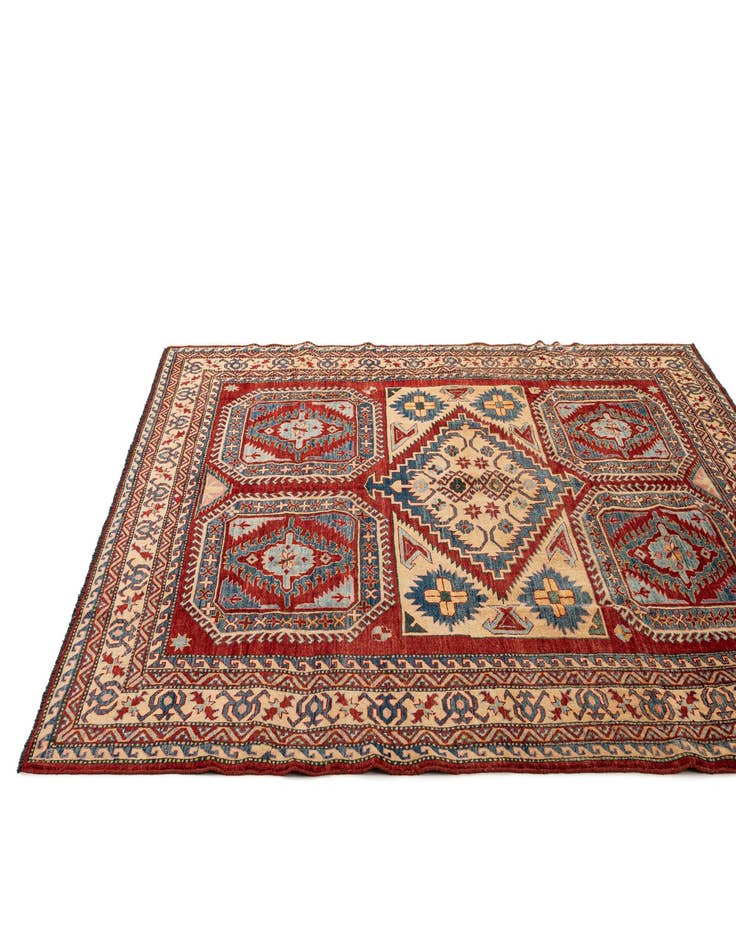 Detail image of  7' 1 x 8' 5  Hand Knotted Kazak Wool Rug