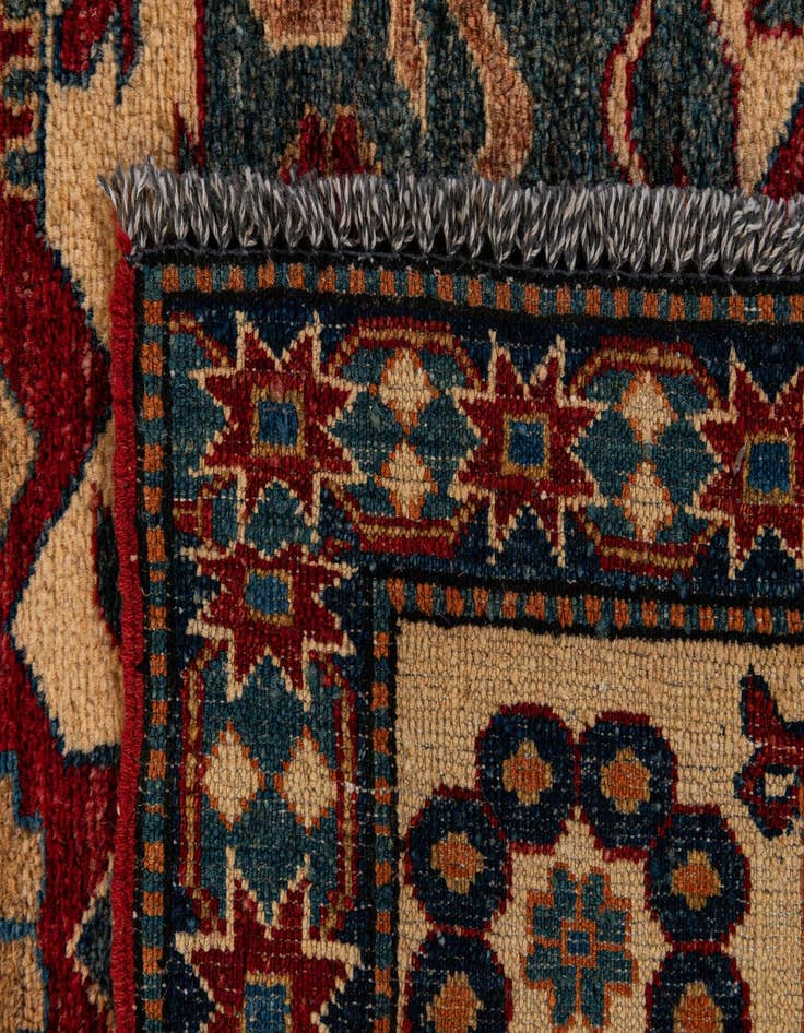 Detail image of  7' 1 x 11'  Hand Knotted Kazak Oriental Wool Rug