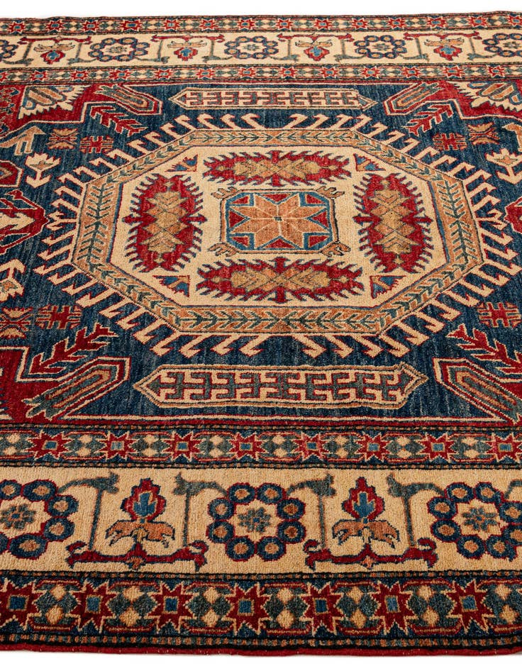Detail image of  7' 1 x 11'  Hand Knotted Kazak Oriental Wool Rug