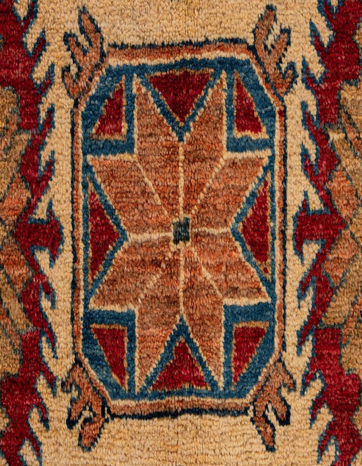 Detail image of  7' 1 x 11'  Hand Knotted Kazak Oriental Wool Rug