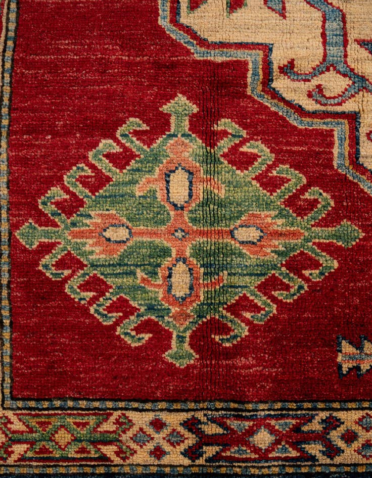 Detail image of  6' 5 x 8' 11  Hand Knotted Kazak Wool Rug