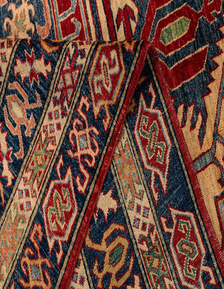 Detail image of  6' 5 x 8' 11  Hand Knotted Kazak Wool Rug