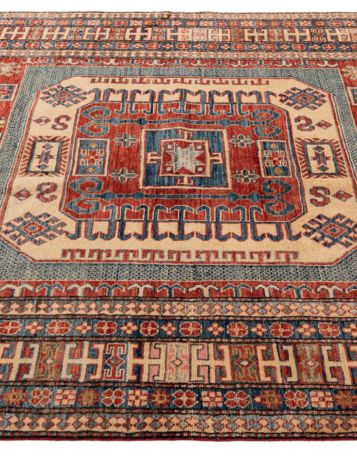 Detail image of  5' 10 x 7' 7  Hand Knotted Kazak Wool Rug