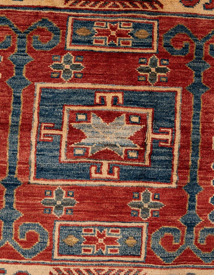 Detail image of  5' 10 x 7' 7  Hand Knotted Kazak Wool Rug