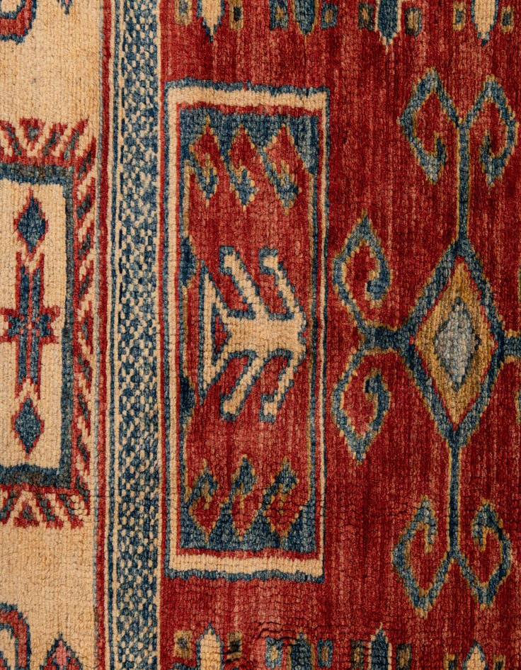 Detail image of  5' 10 x 7' 7  Hand Knotted Kazak Wool Rug