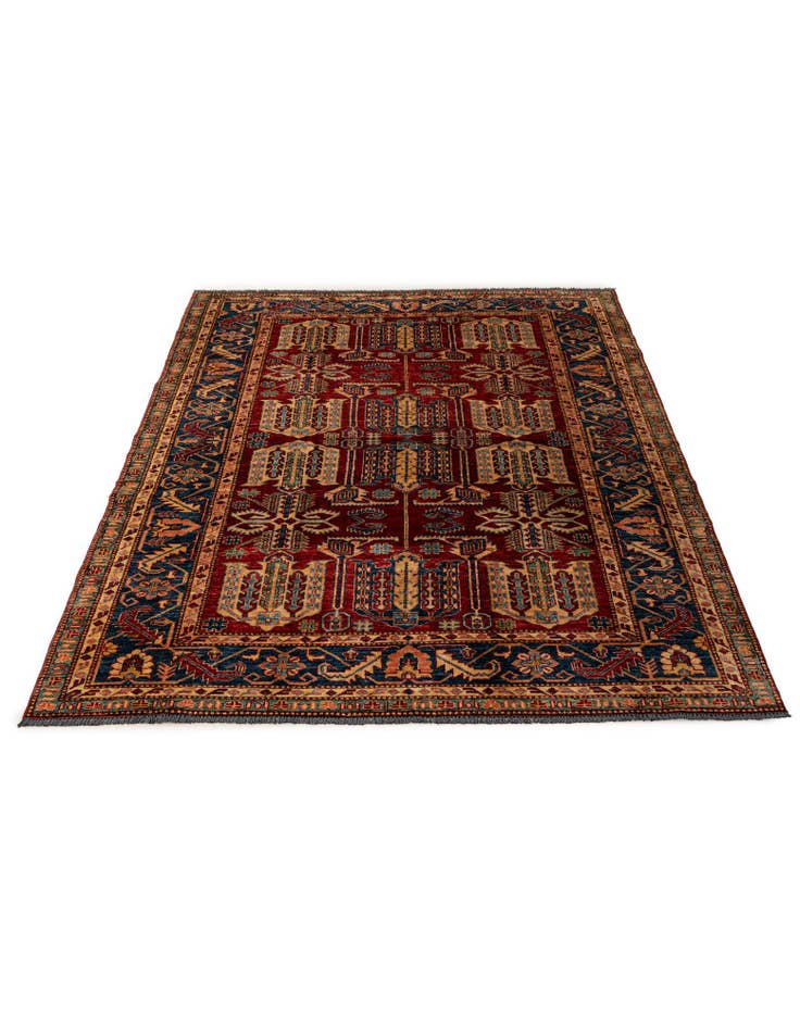 Detail image of  5' 11 x 7' 10  Hand Knotted Kazak Wool Rug